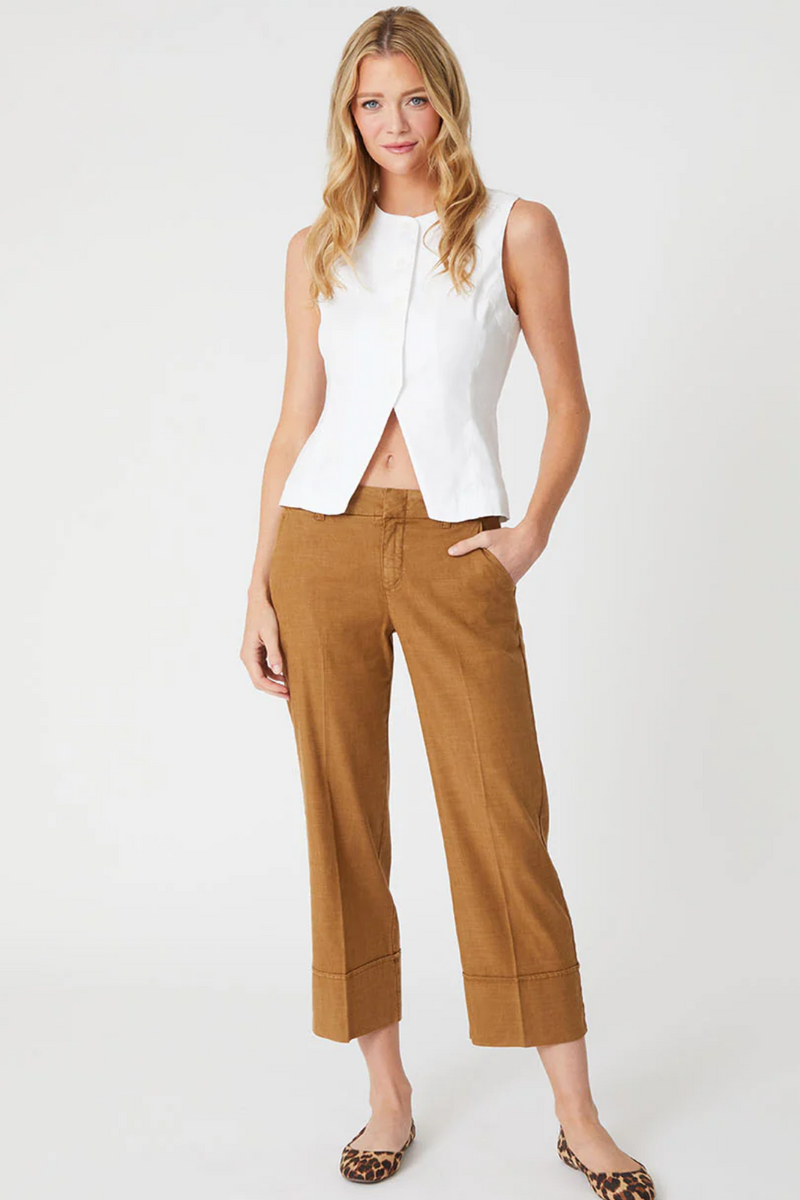 Lauren Cuffed Bronze Trousers