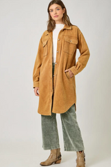Washed Pumpkin Terry Long Jacket