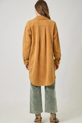 Washed Pumpkin Terry Long Jacket