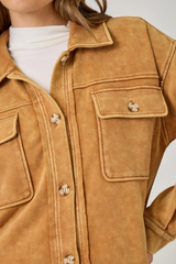Washed Pumpkin Terry Long Jacket