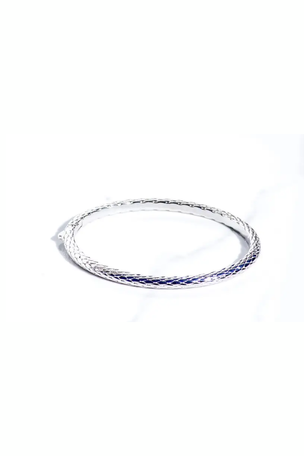 Bali Bangle- Sterling Silver Plate