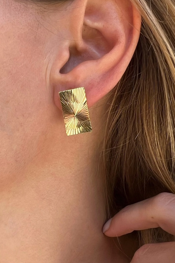 Sunray Earrings- 14K Gold Plate