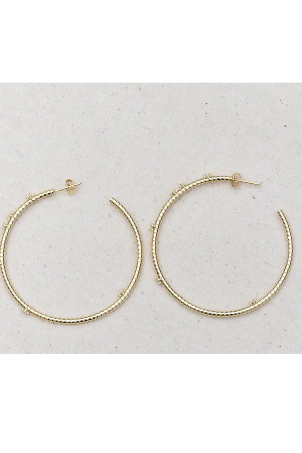Salt Hoops- 14K Gold Vermeil