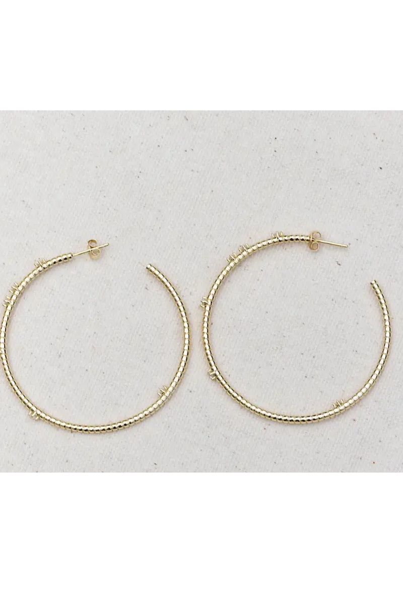 Salt Hoops- 14K Gold Vermeil