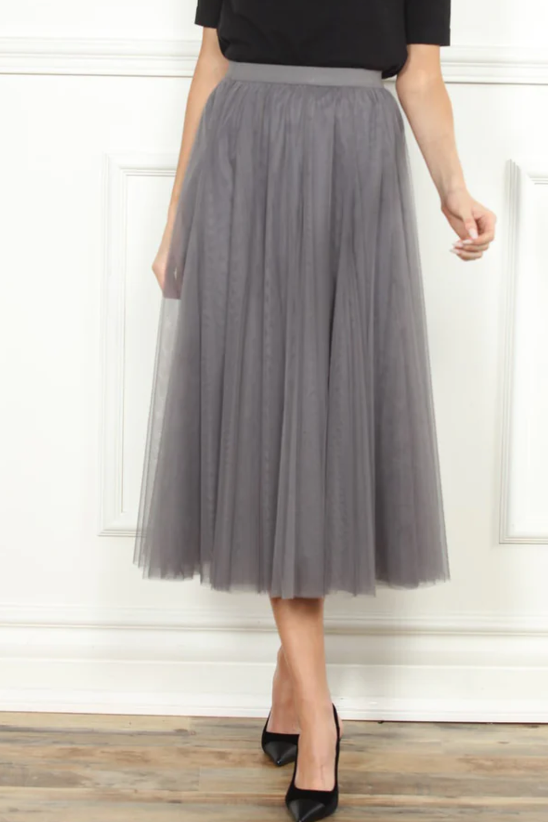 Grey Mesh Skirt