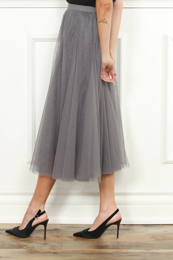 Grey Mesh Skirt