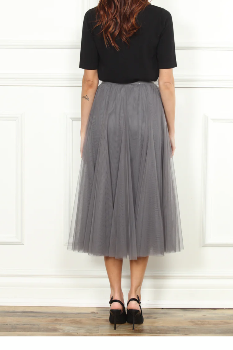 Grey Mesh Skirt