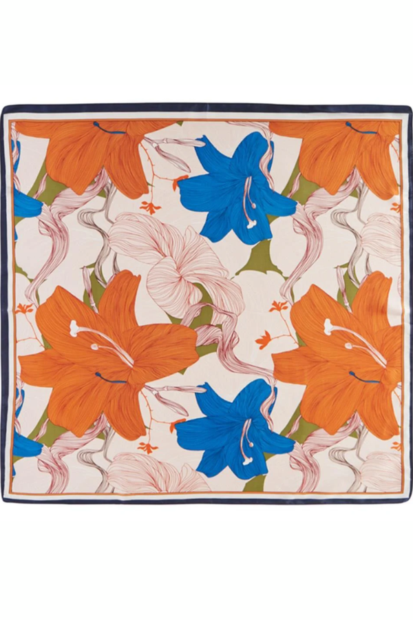 Orange/Blue Floral Bohemian Coco Scarf