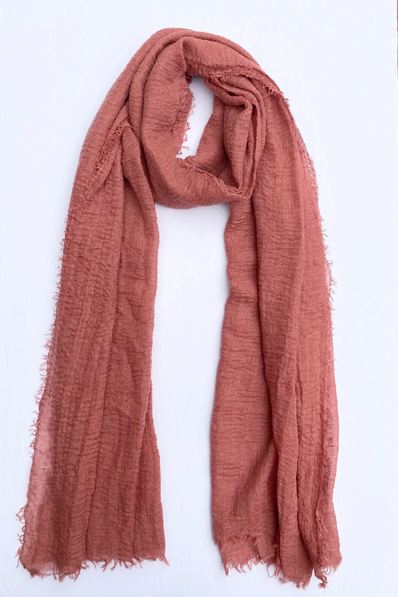 Rust Textured Oblong Scarf