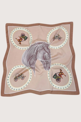 Horse Print Square Scarf