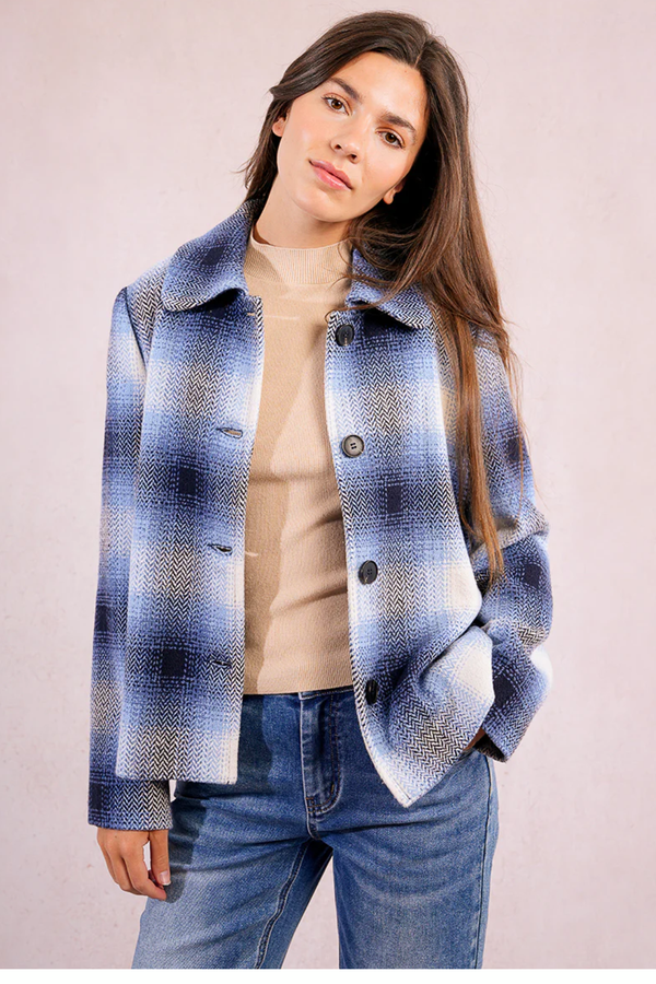 Navy Plaid Jacket