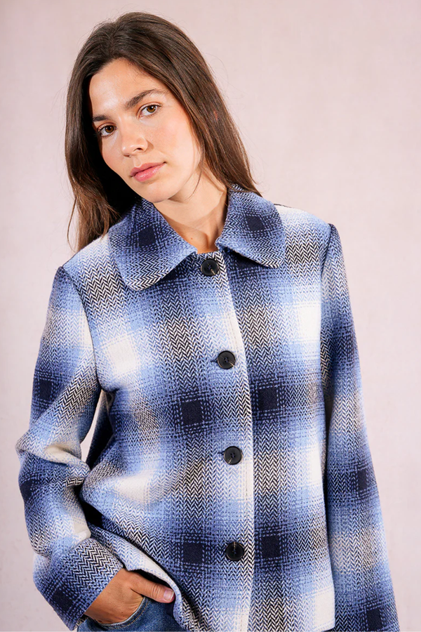 Navy Plaid Jacket