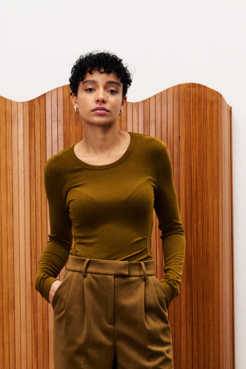 Olive Goyavier Long Seeve Top