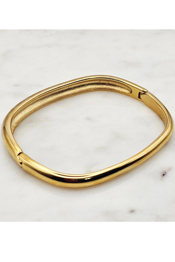 Square Shaped Gold Bangle