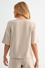 Natural Languna Soft Raglan Short Sleeve Top