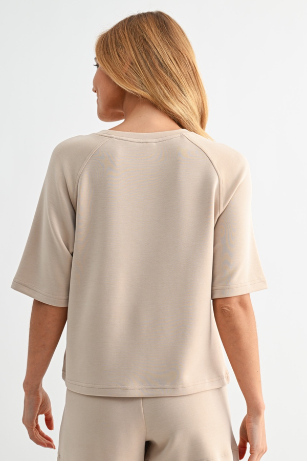 Natural Languna Soft Raglan Short Sleeve Top