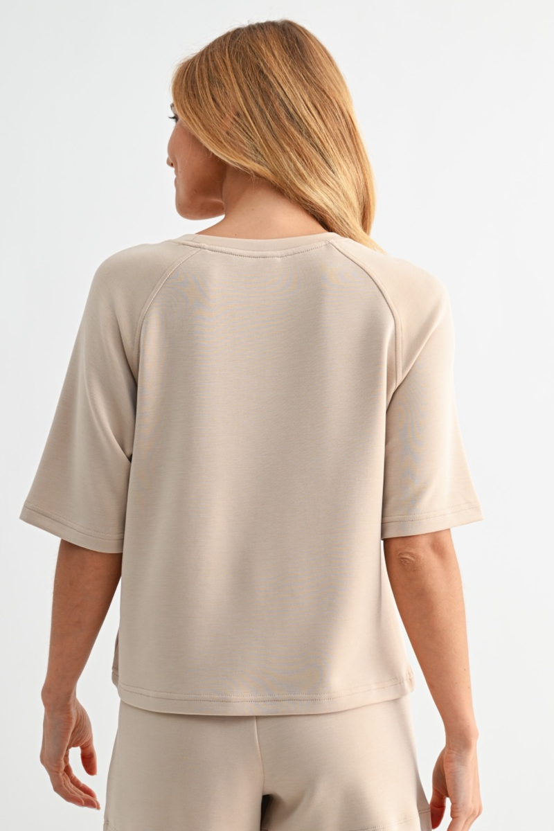 Natural Languna Soft Raglan Short Sleeve Top