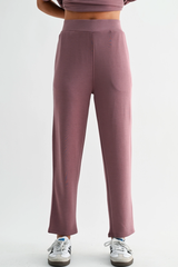 Mauve Laguna Soft Drape Cropped Pants