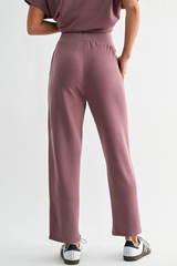 Mauve Laguna Soft Drape Cropped Pants