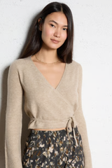 Beige Tie Sweater