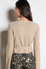 Beige Tie Sweater