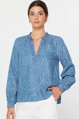Chambary Floral Print Long Sleeve Top
