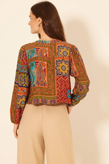 Multi Print Fiji Tapestry Top