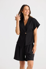 Black Origami Vest Top