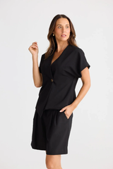 Black Origami Vest Top