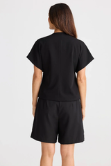 Black Origami Vest Top