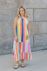 Solar Sripe Tank Dress