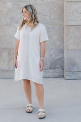 Cream Stripe Ramona Dress