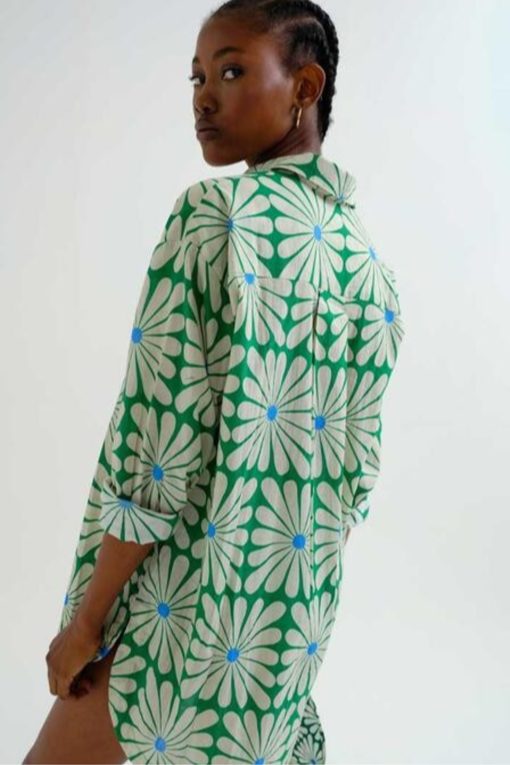 Green and White Floral Dress – April Blooms