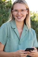 Avalon Reader Glasses - Milky Beige/Walnut Wood - Blue Light Filtering Lens