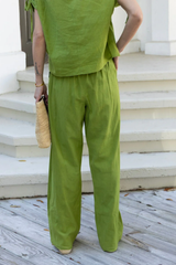 Green Scotty Cotton/Linen Pants