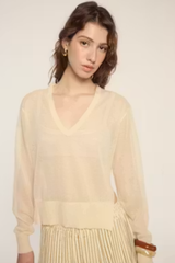 Ecru Granadella Lond Sleeve Sweater
