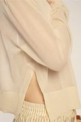 Ecru Granadella Lond Sleeve Sweater