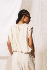 Multi Color Stripe Sleeveless Tina Top
