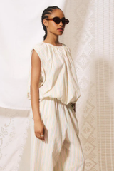 Multi Color Stripe Sleeveless Tina Top