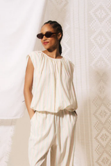 Multi Color Stripe Sleeveless Tina Top