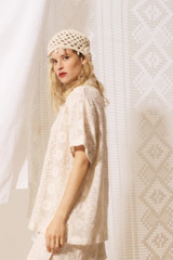 Cream Vincenzo Short Sleeve Top