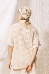 Cream Vincenzo Short Sleeve Top