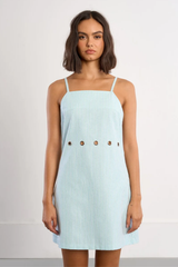 Mint Green Stripe Mini Dress
