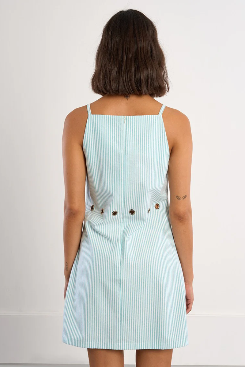 Mint Green Stripe Mini Dress – April Blooms