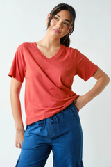 Pima Cotton Blend V-Neck Tees