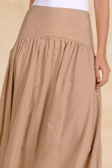 Tan Stripe Skirt