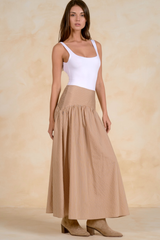Tan Stripe Skirt
