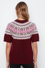 Berry Raglan Short Sleeve Sweater