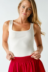 Vanilla Essential Micro-Ribbed Athleisure Top