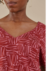 Riley Rose V-Neck Dolman Scribble Top